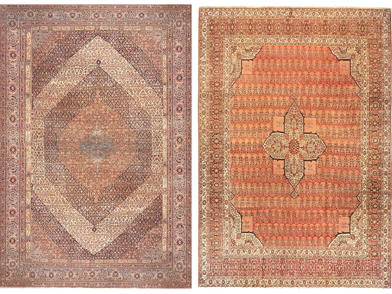 Antique Tabriz rugs