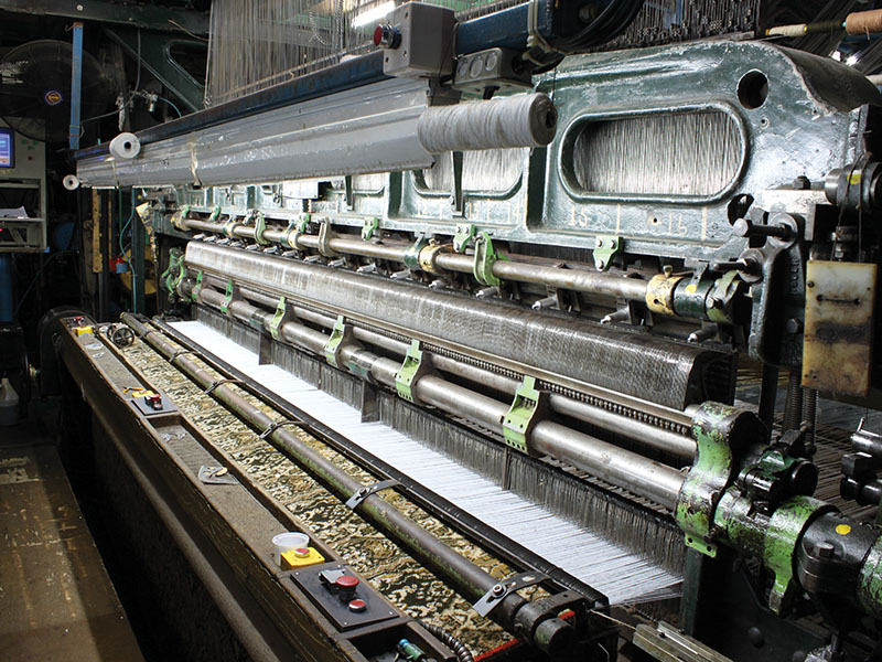 Woven Axminster in production.