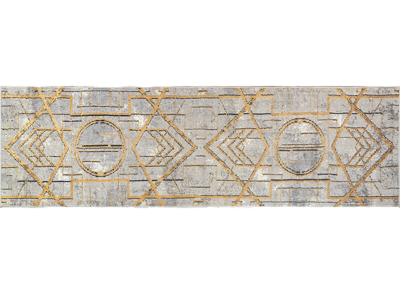 Evora 5877 Grey/Gold Runner from Dynamic Rugs | ­­­inigoelizalderugs.com