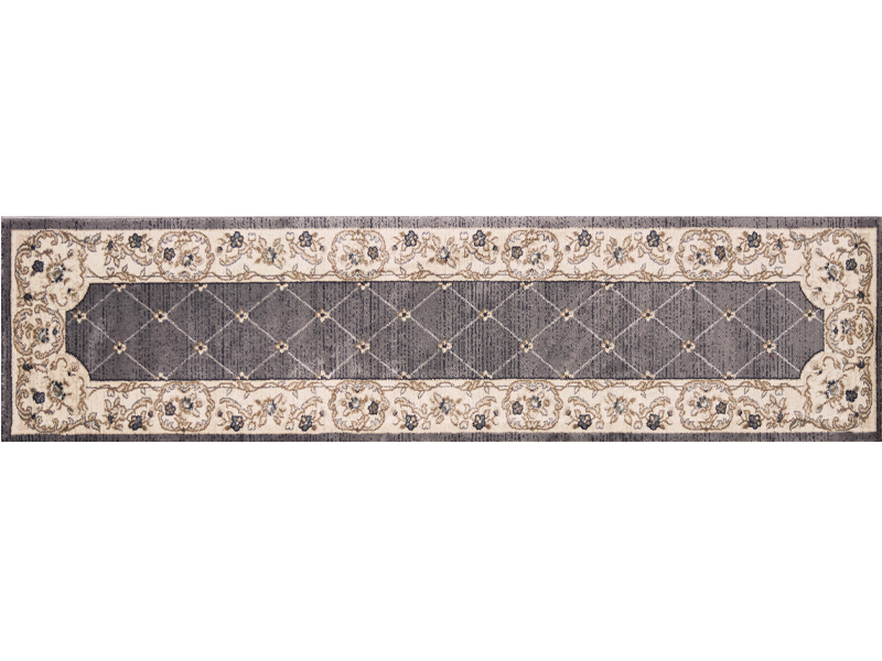 Avalon 5615 Grey/Ivory Courtyard Runner from Kas | kasrugs.com