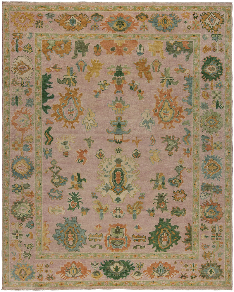 HRI’s Madison Oushak Antique Blush | hrirugs.com