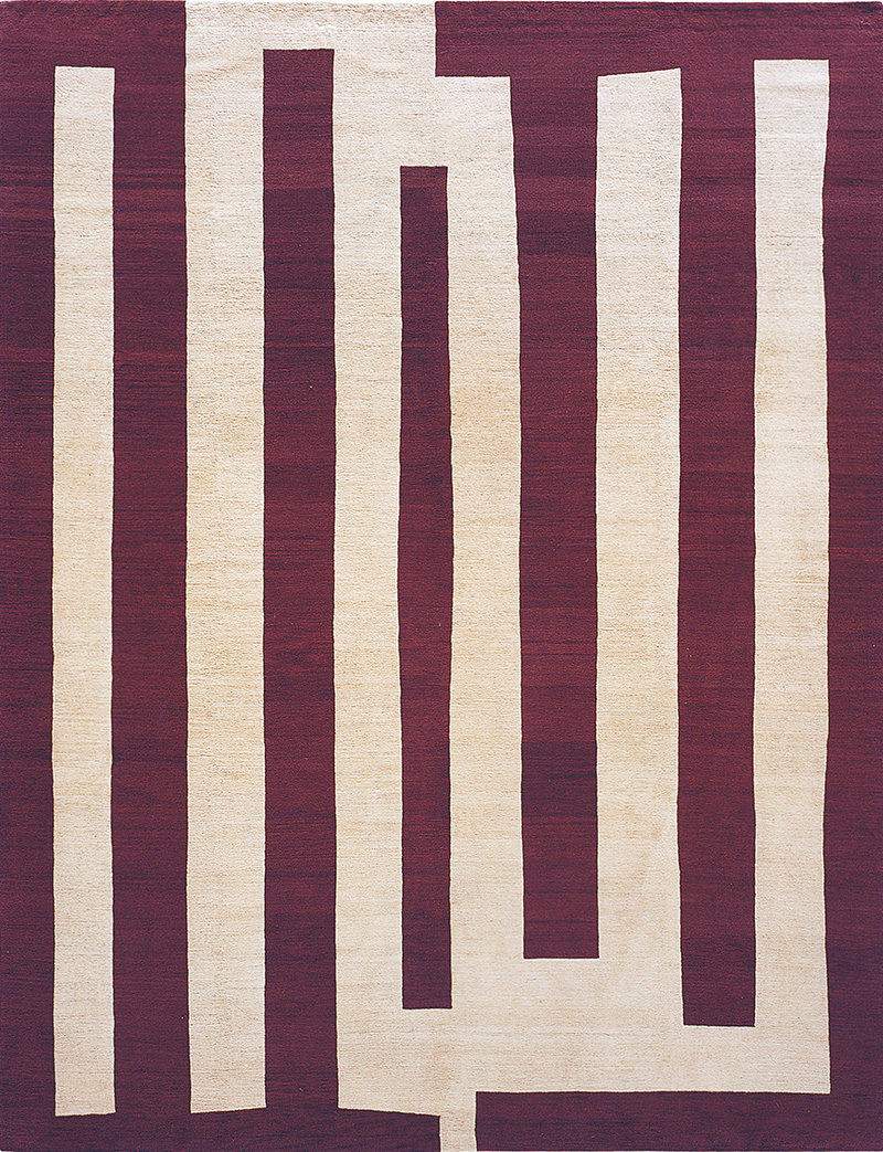 Bars Aubergine by Warp & Weft | warpandweft.com