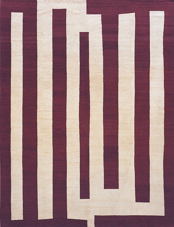 Bars in color Aubergine by Warp and Weft | warpandweft.com