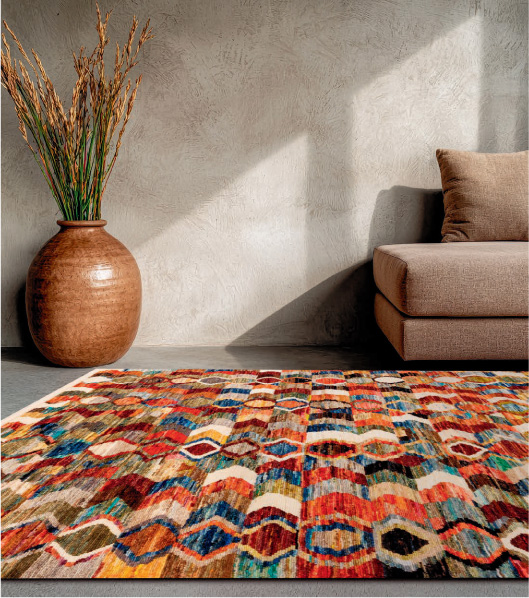 The Vibrant Taimany Collection from Samad. See more at the COVER Connect Pop Up, Center Point on Russell, 112.