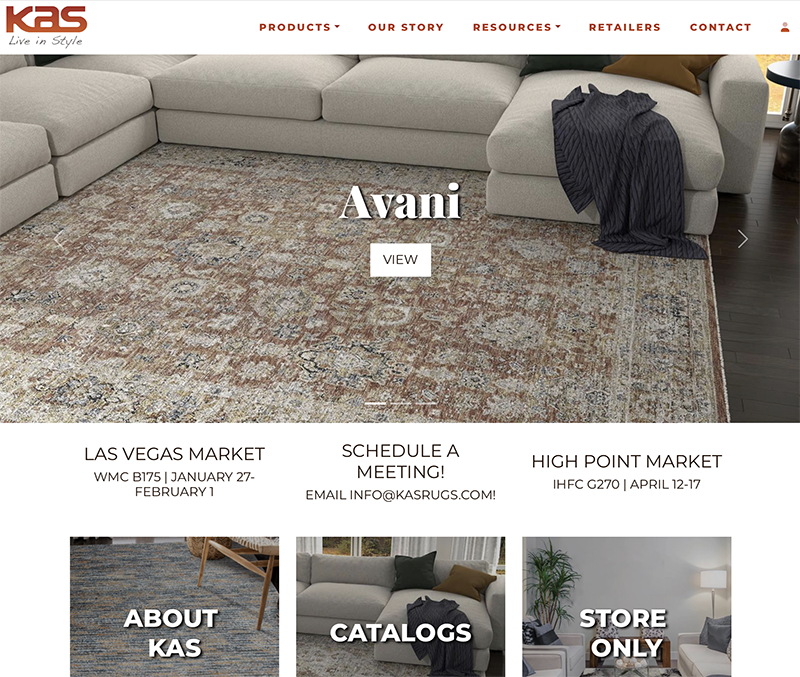 Kas Rugs website