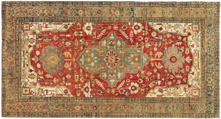 Antique Persian Serapi Carpet