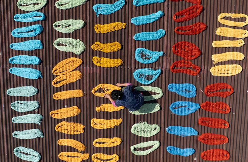 Zoometry Collection | Yarn dyeing in Nepal © Creative Matters, Narendra Shrestha photography